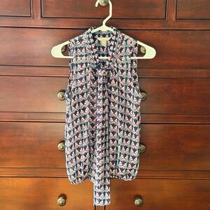 Banana Republic Factory Navy and White Nautical Blouse